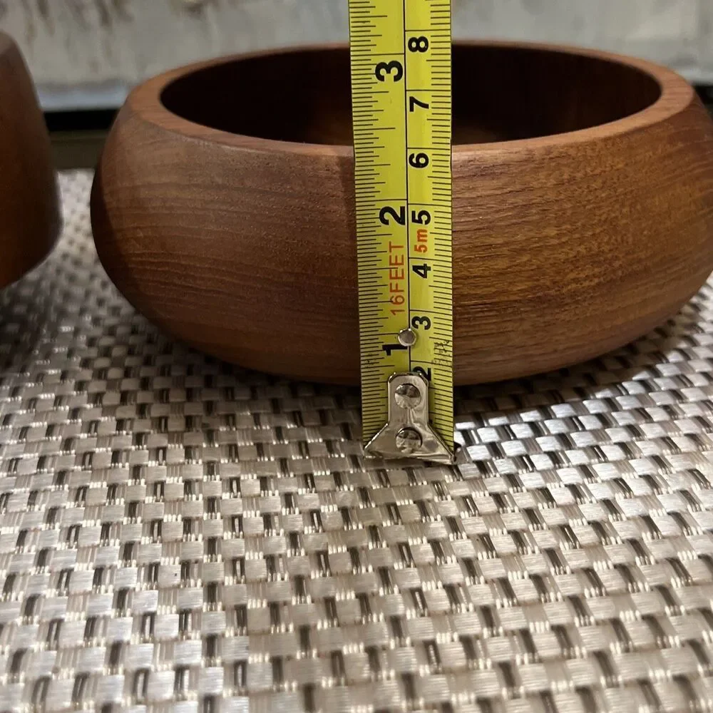 House Mates/ Teak Wood (2) Bowls Brown Made In  Thailand